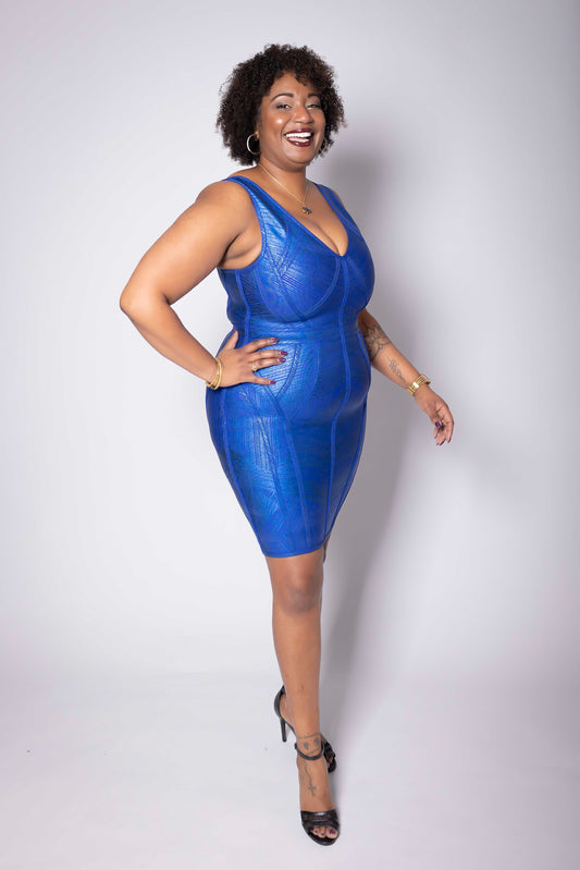 Metallic Bandage Dress